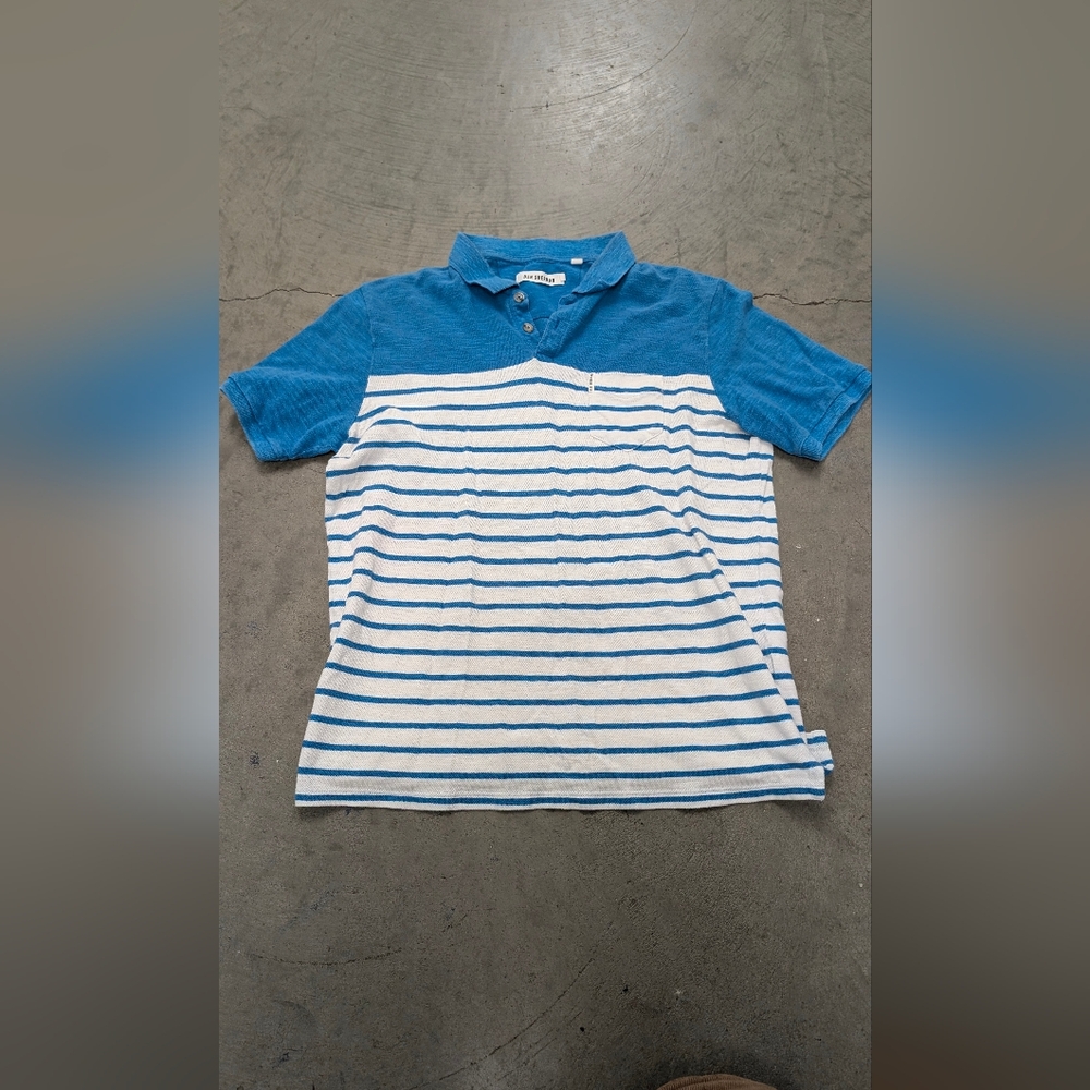 Ben Sherman Blue and White Striped Polo Shirt, Small - Picture 2 of 8
